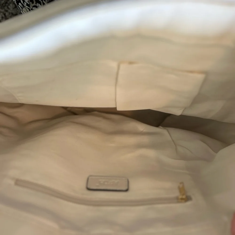 Apt 9 Large Shoulder Tote Bag - Cream + Gold - Picture 2 of 2